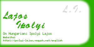 lajos ipolyi business card